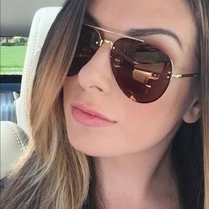 celine cl41391/s j5g lc brown aviator sunglasses